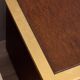 Paire de tables de chevet vintage années 50 en laiton et bois design italien