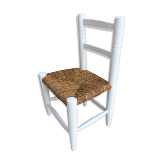 Chaise enfant paillée