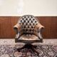 Chaise de bureau Chesterfield anglaise classique marron