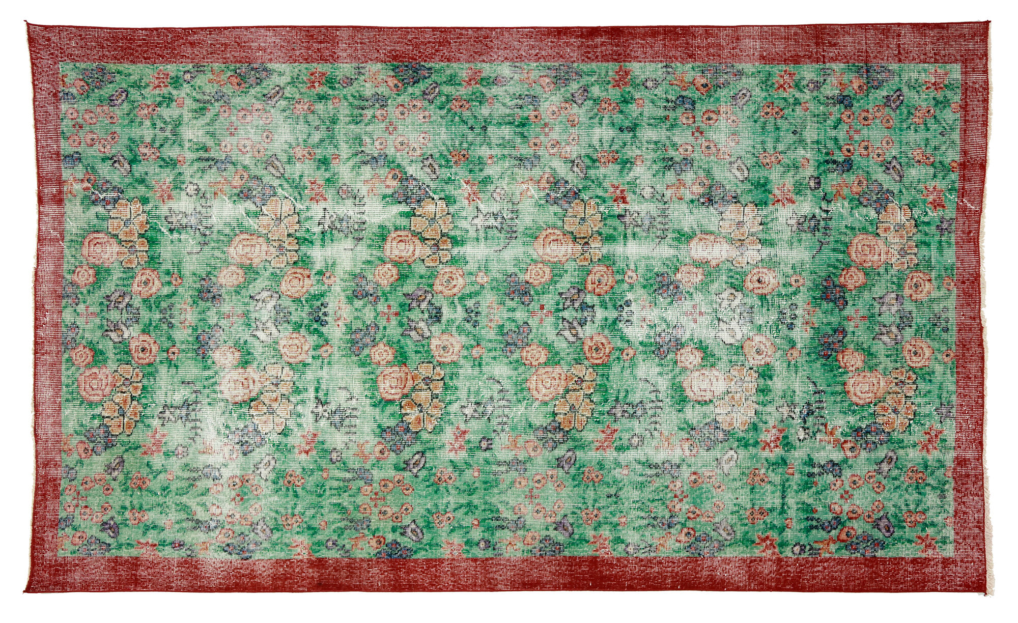 Anatolian handmade vintage rug 258 cm x 158 cm