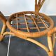 Table basse rotin et formica vintage 1970