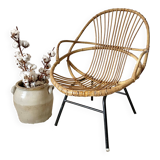 Vintage rattan armchair