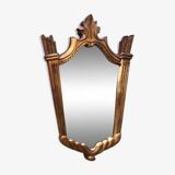 Art Deco mirror in carved wood with gilding, 1950