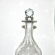 Old-time bistrot crystal carafe cut with flat ribs 1900