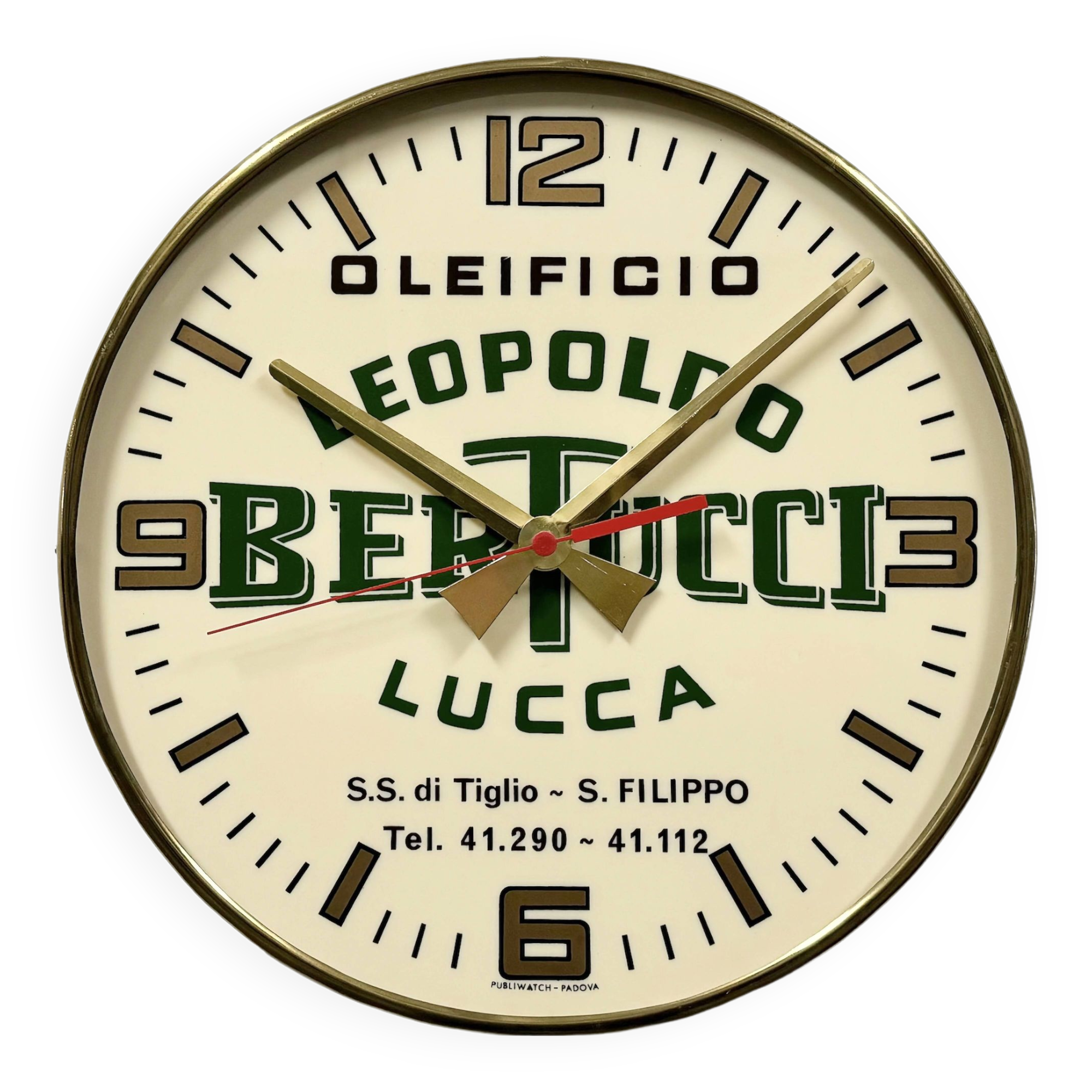 Vintage italian advertising wall clock, 1970s