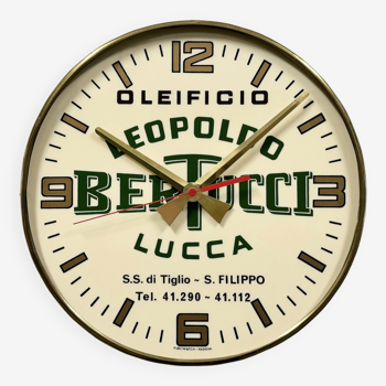 Vintage italian advertising wall clock, 1970s