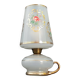 Vintage 1970 glass lamp with flower decor 70s 1970s