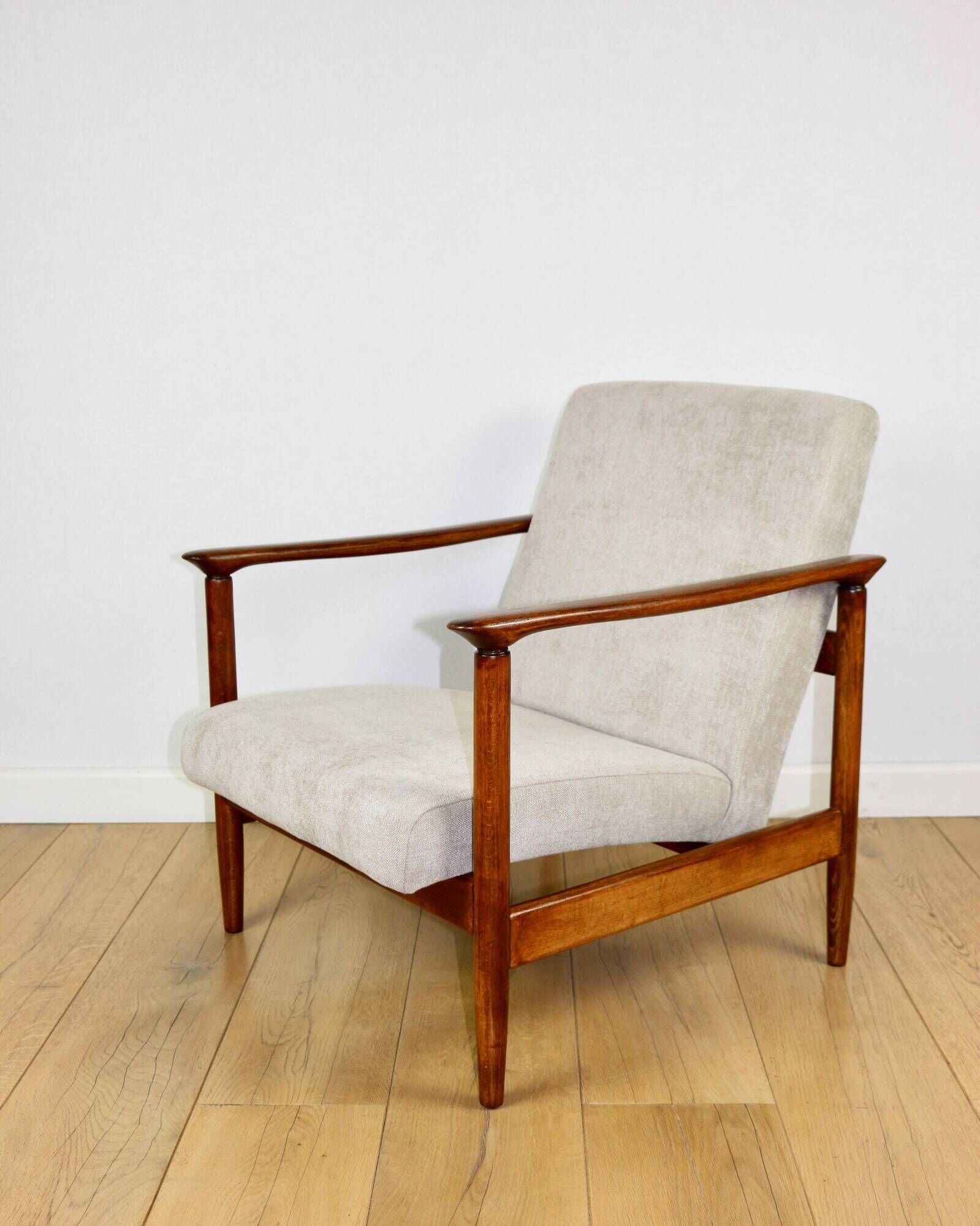 GFM-142 armchair, designed by Edmund Homa from the 70s, beige