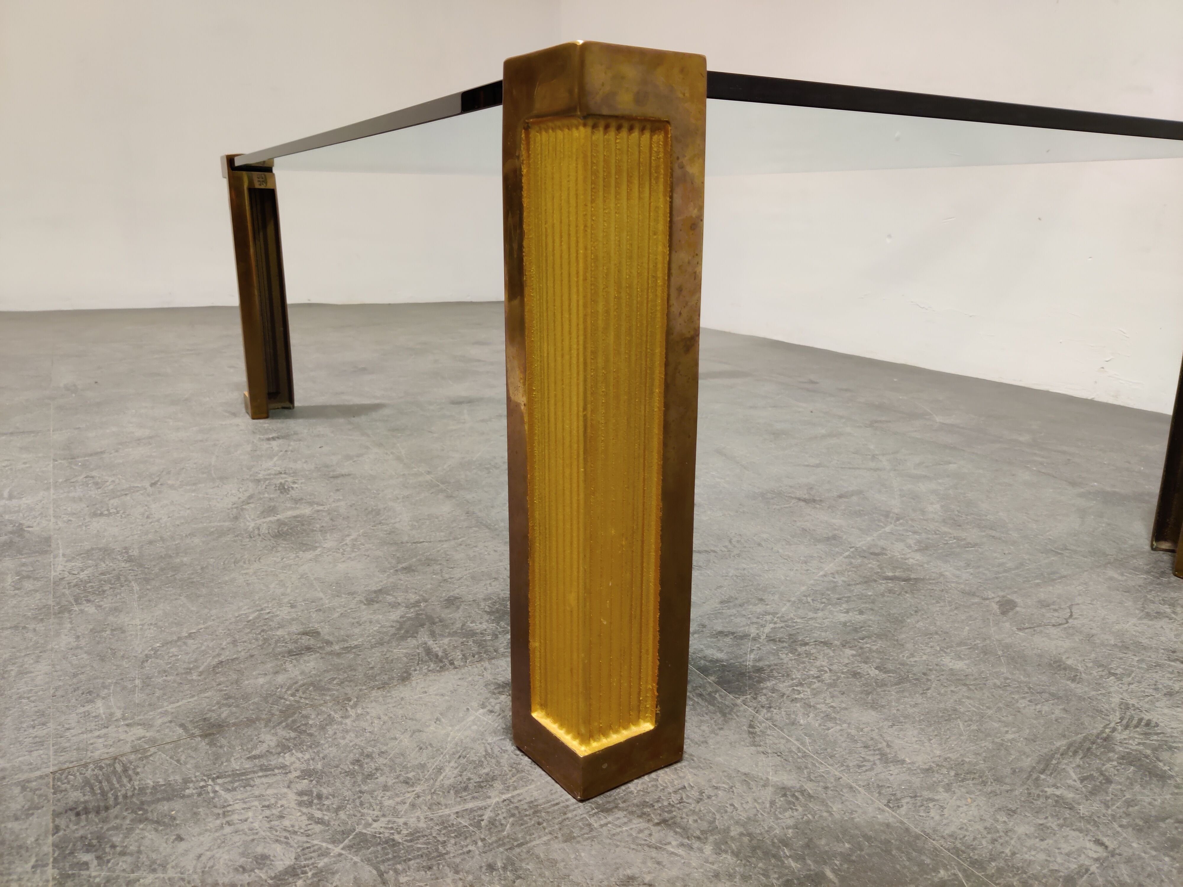 Bronze coffee table by Peter Ghyczy 1970s