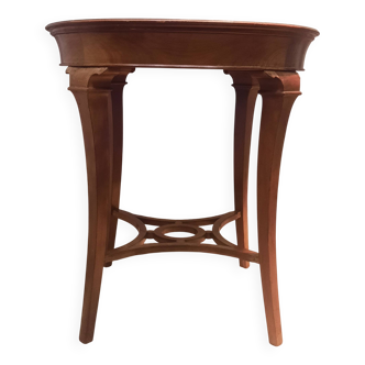Gueridon rond  en bois de plaquage