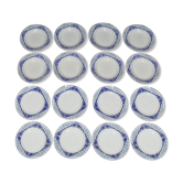 8-person St Amand tableware with Art Deco geometric patterns