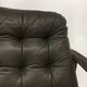 Mid-century design OY BJ Dahlqvist AB Dark Brown Leather safari lounge chai