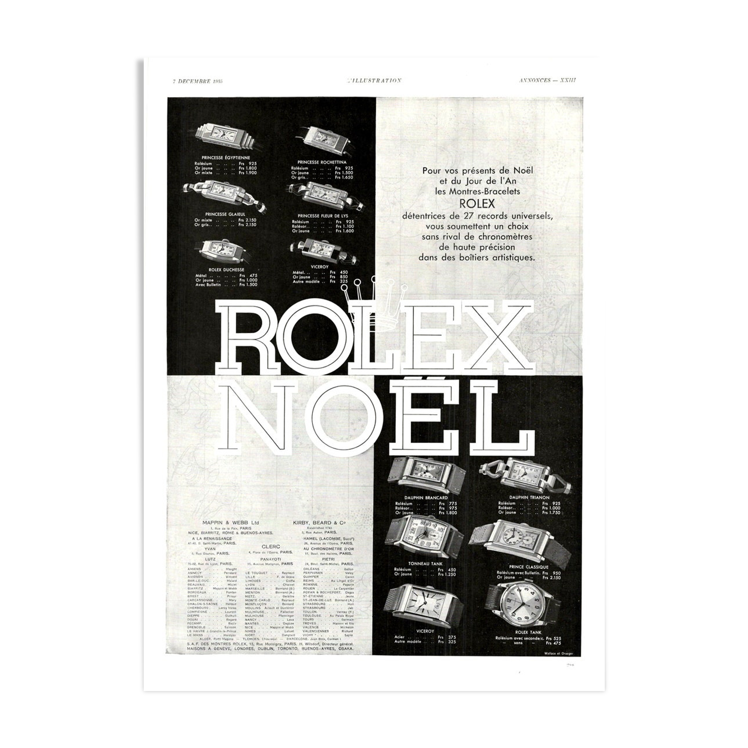 Vintage poster 30 years Rolex 30x40cm frameless