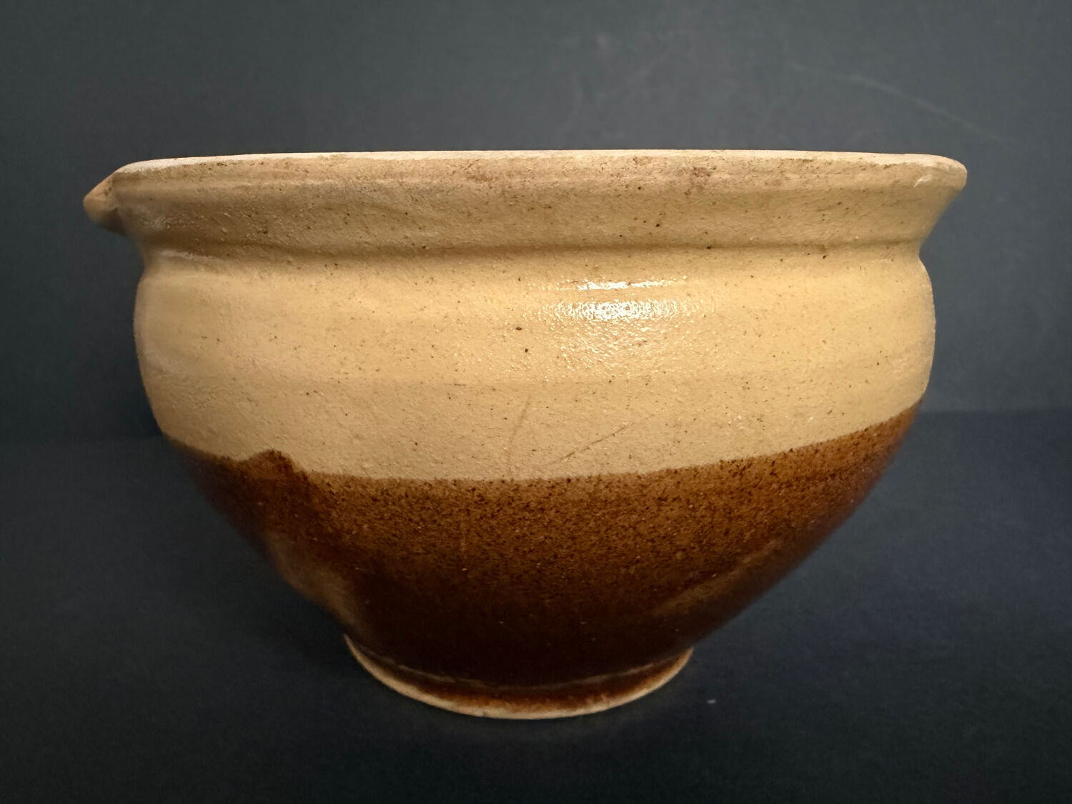 2 antique stoneware bowls