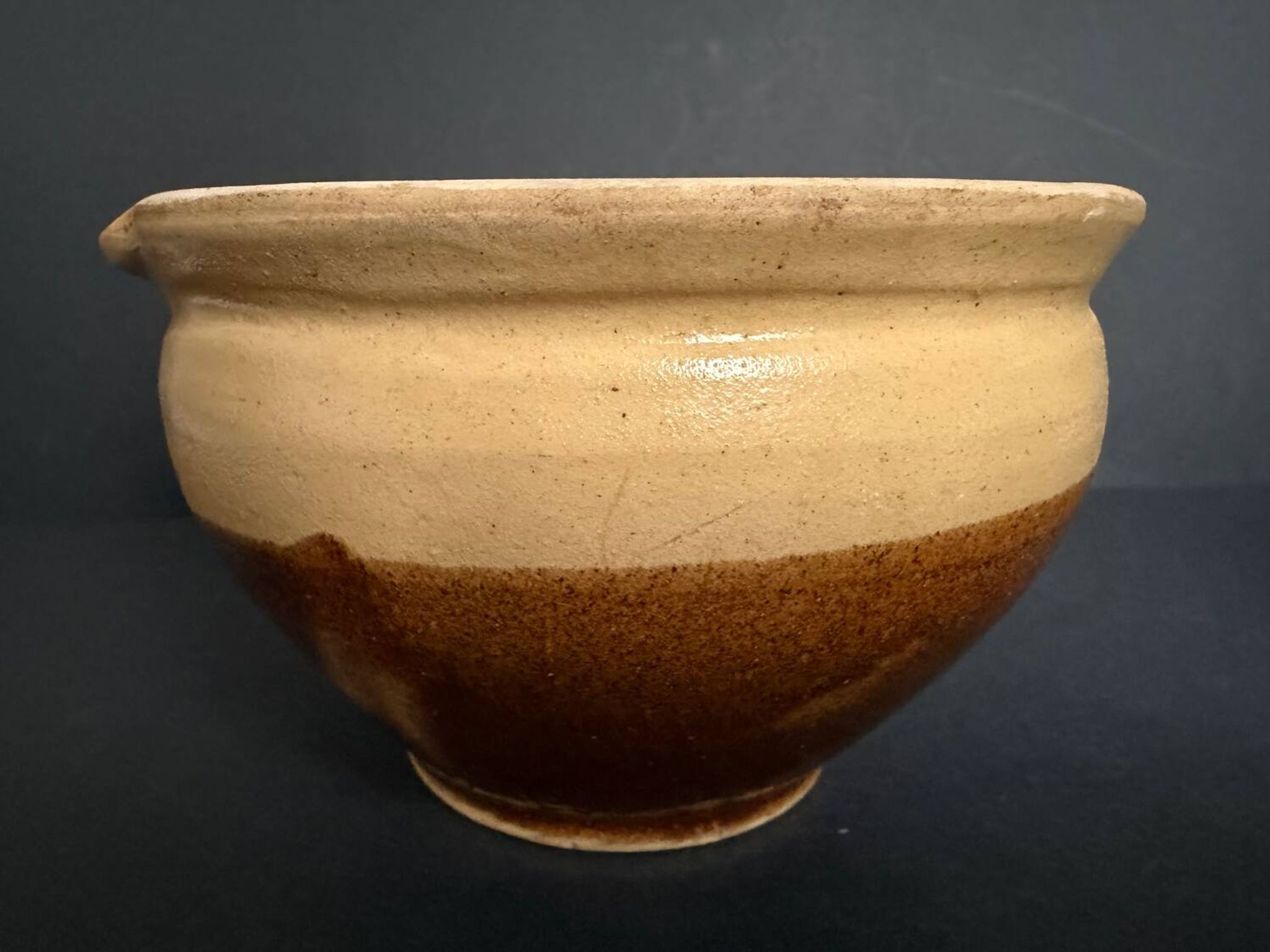 2 antique stoneware bowls