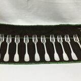 12 fourchettes à gâteaux vendôme taille ancienne, Christofle