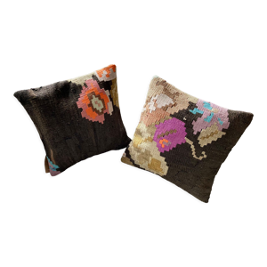 Lot de 2 housses de coussins kilim