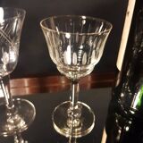 6 chiseled port glasses