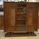 Brutalist display cabinet in oak by Charles Dudouyt, 1940s.