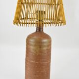 Brown stoneware lamp