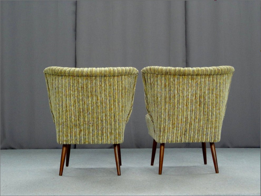 Pair of armchairs, velvet 1950