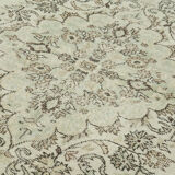 Oriental handmade vintage 1970s beige carpet 191 cm x 309 cm