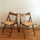 Chaises pliantes cannage