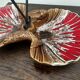 Ceramic hors d'oeuvre server Vallauris shell slipware fish