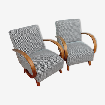 Pair of armchairs proj. J.Halabala, the 60s, Czechoslovakia