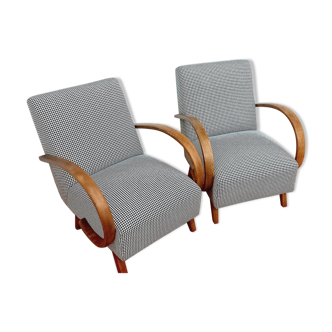 Pair of armchairs proj. J.Halabala, the 60s, Czechoslovakia