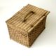 Old wicker suitcase basket with lid - Bicycle luggage rack
