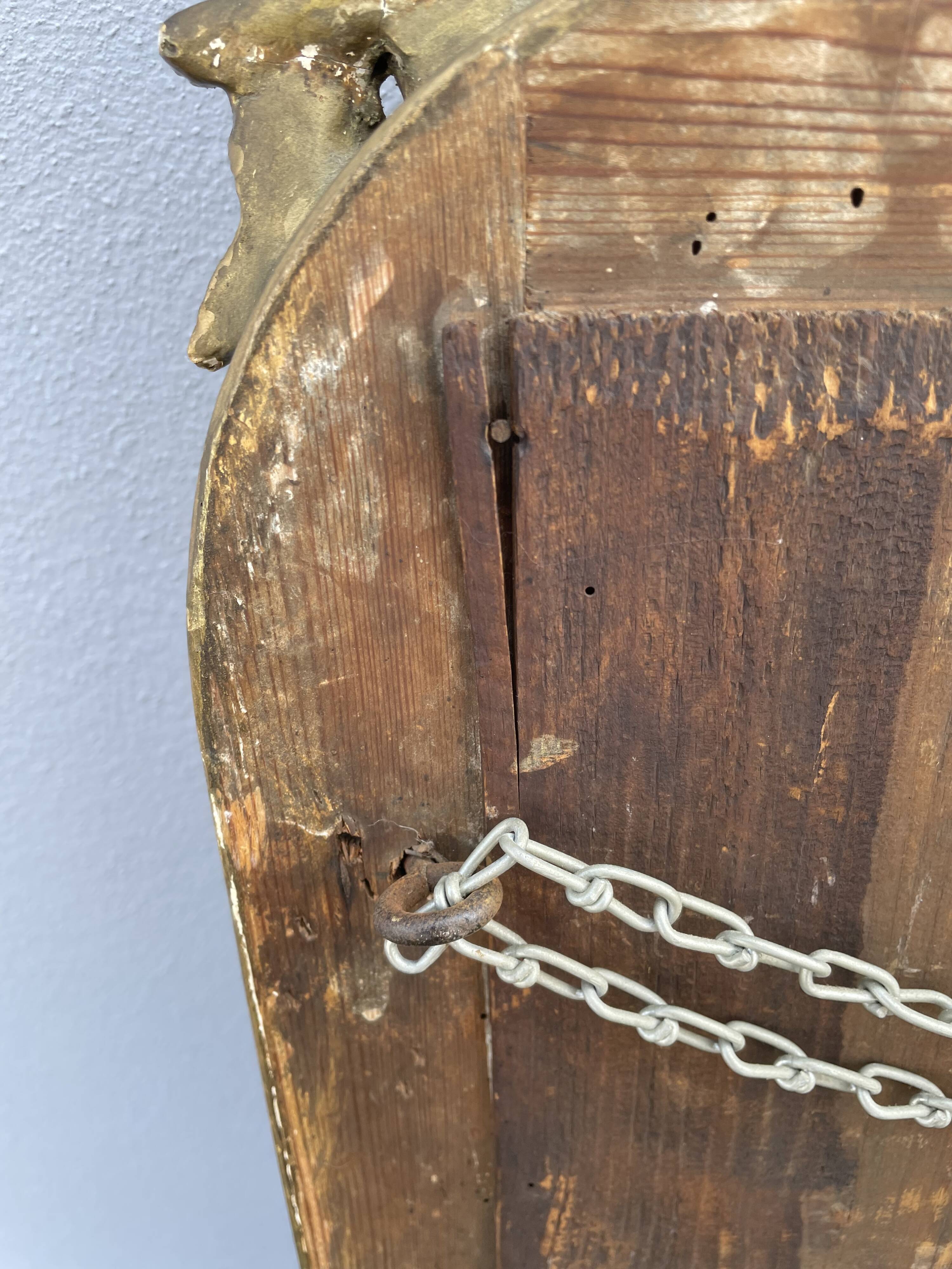 Miroir Napoléon III fronton oiseaux 112 x 67