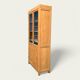 Parisian glass cabinet in solid raw oak, 1950