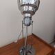 Lampada da tavolo "Glas" in vetro opalino e acciaio cromato