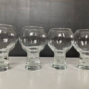 Set of 4 "balloon" glasses by Durobor from the 1970s.