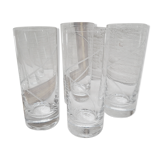 Set of 4 orangeade glasses