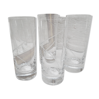 Set 4 verres orangeade