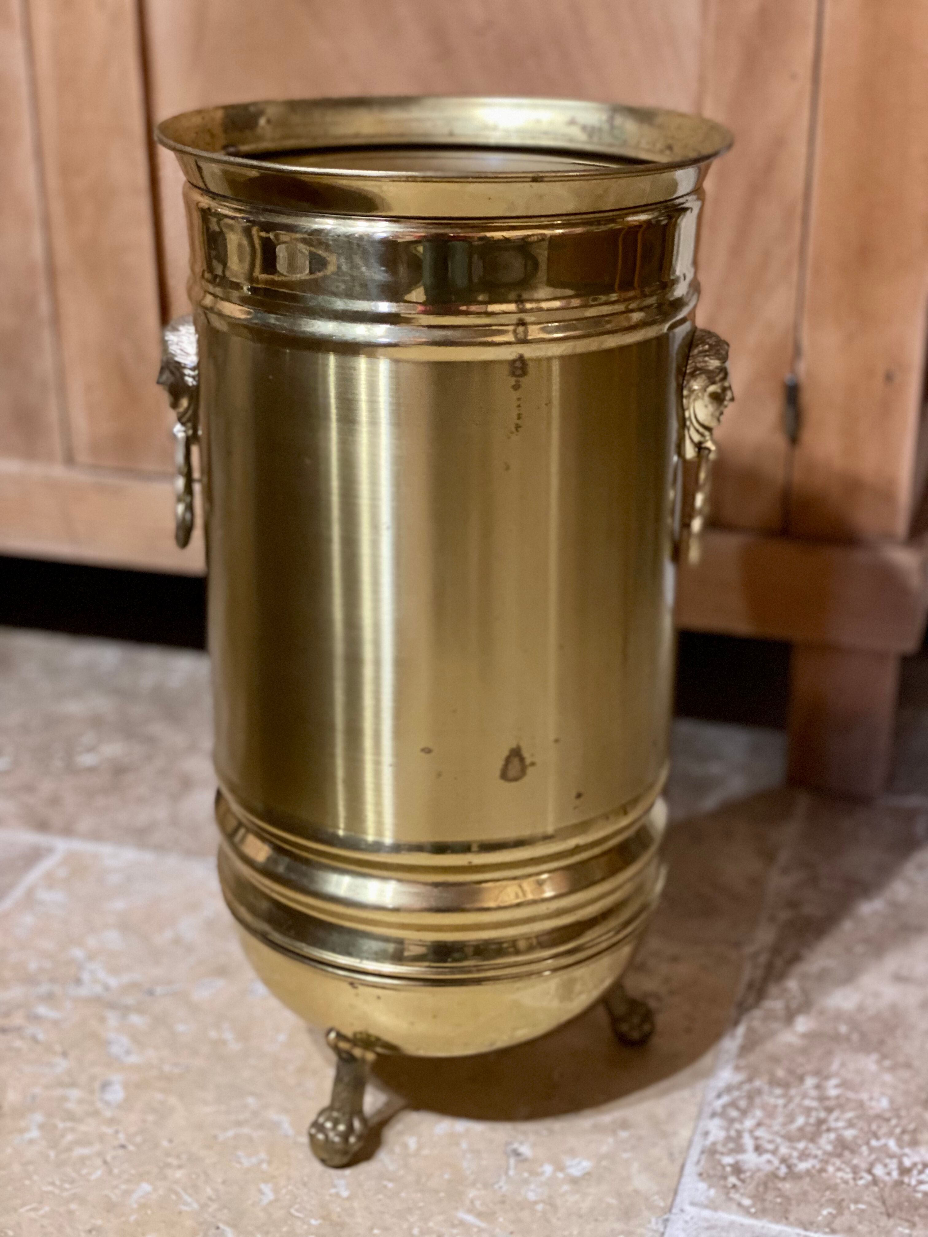 Umbrella stand in brass and bronze