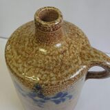 Vase en grès émaillé moucheté avec décor bleu
