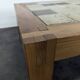 Table basse Maison Regain en orme massif et grès céram