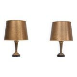Lampes de table classiques couleur or antique. années 1960