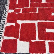 Handmade traditional pure wool rug, red, size 150 x 250 cm.