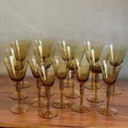 Series of blown glass stemware
