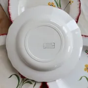 4 vintage deep plates, ironstone Salins model Pierrette