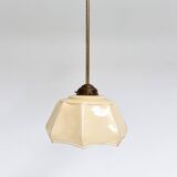 Curved glass Art Deco ceiling lamp, 1930s