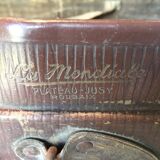 Suitcase box vintage with labels