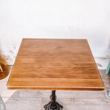 Bistro table square foot in black cast iron