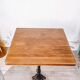 Bistro table square foot in black cast iron