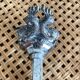 Pair of vintage silver fish wall lights
