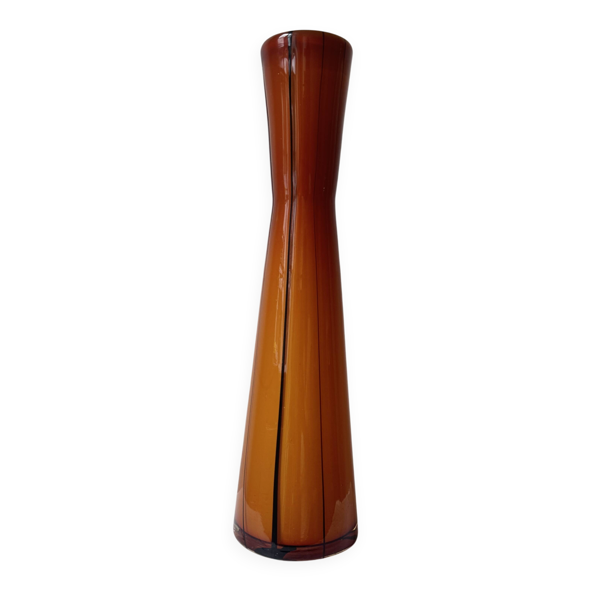 Large solifleur vase made of mouth-blown Murano glass, Italy 1970.